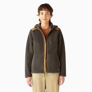 Dickies High-Pile Fleece Jacket for Ladies moss green